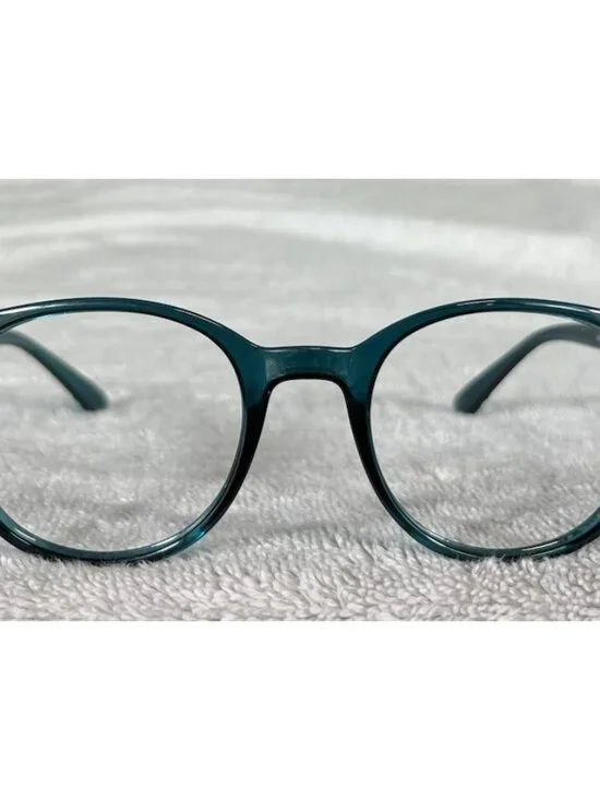 Calvin Klein CK19570 430 Round Teal Blue Clear Eyeglasses Frames Italy 50-20-145 - Picture 4 of 8